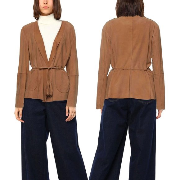 Seventy Sergio Tegon Suede Jacket Camel Size IT 44 US Medium - Picture 1 of 16